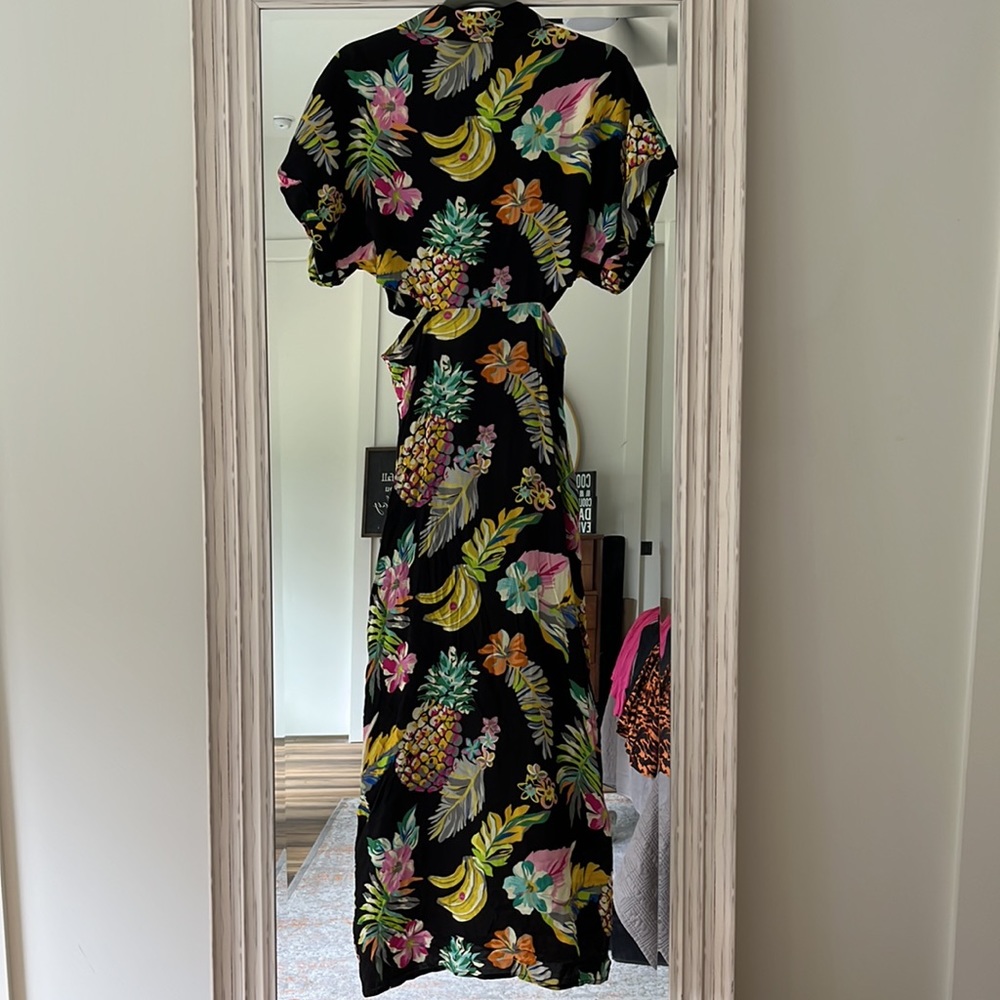 Le‎ Superbe Pineapple Button Up Maxi Dress NWT Size 6 - Picture 15 of 16
